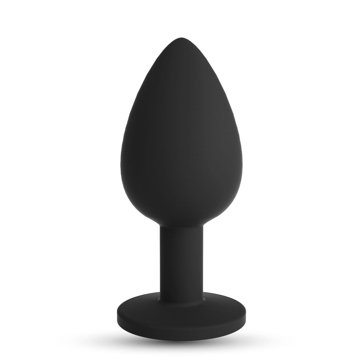 Analplug Camileo mit 4 austauschbaren Schmucksteinen Schwarz 7 x Ø 3,4 cm