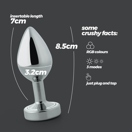 Analplug Borealis mit LED 7 x Ø 3,2 cm