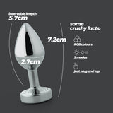 Analplug Borealis mit LED 5,7 x Ø 2,7 cm