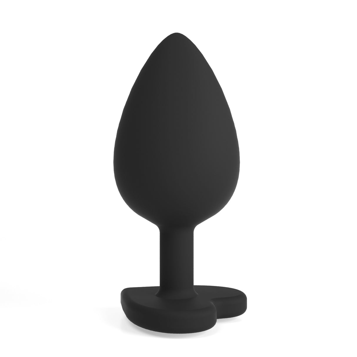 Analplug Cuore mit 4 austauschbaren Schmucksteinen Schwarz 7 x Ø 3,4 cm