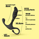 Prostata-Stimulator Djinn aus Silikon Schwarz 8 x Ø 2,2 cm