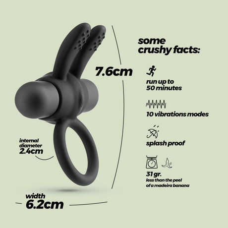 Penisring Pluto mit Vibro-Ei Schwarz