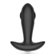 Analplug Octo mit Klopffunktion und Fernbedienung Schwarz 12 cm