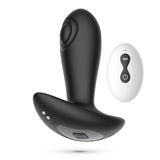 Analplug Octo mit Klopffunktion und Fernbedienung Schwarz
