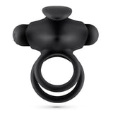 Doppel-Penisring Thumper mit Vibration und Fernbedienung Schwarz