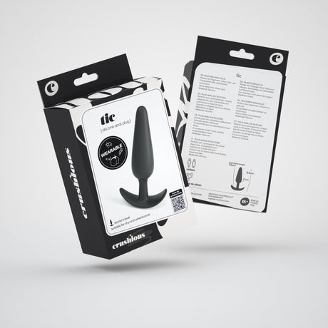 Analplug Tic aus Silikon Schwarz