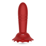 Analplug Romeo mit Stoßfunktion und Fernbedienung Rot