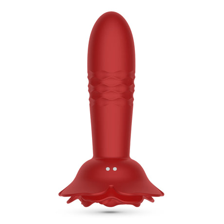 Analplug Romeo mit Stoßfunktion und Fernbedienung Rot