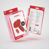 Analplug Romeo mit Stoßfunktion und Fernbedienung Rot