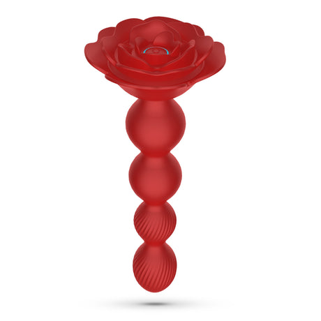 Analplug Rosaline rotierend mit Fernbedienung Rot