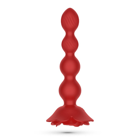 Analplug Rosaline rotierend mit Fernbedienung Rot