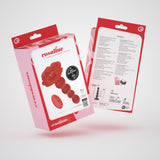 Analplug Rosaline rotierend mit Fernbedienung Rot