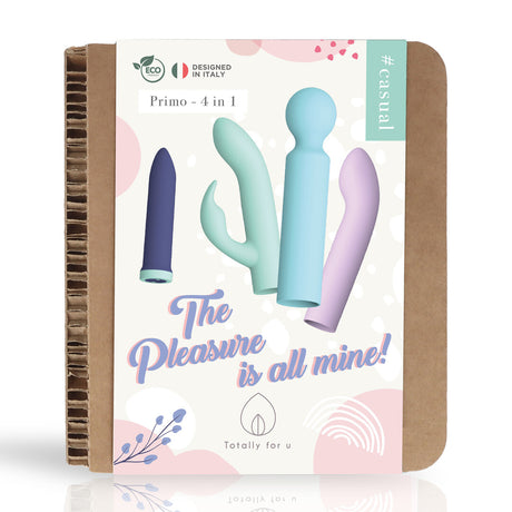 Vibrator-Set Primo mit drei Aufsätzen Blau und Türkis 9 x 2,1 cm – Ansicht 3