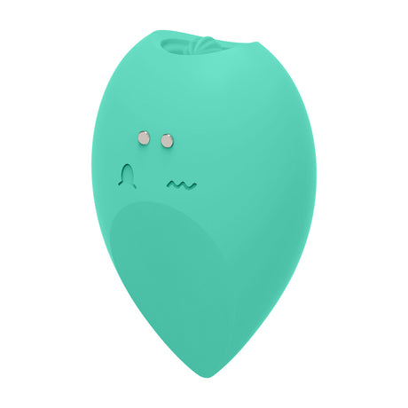 Auflegevibrator Gemma mit Zunge und Vibration Grün 7,3 x 5,2 cm