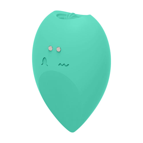 Auflegevibrator Gemma mit Zunge und Vibration Grün 7,3 x 5,2 cm