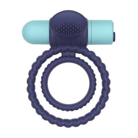 Penisring Triologia doppelt mit Bullet Blau 7,7 cm – Ansicht 6