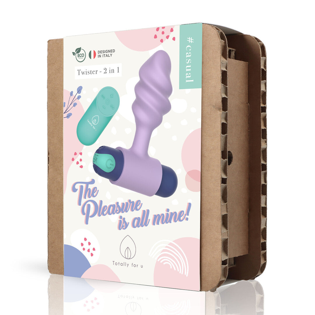 Analplug Twister mit herausnehmbarem Bullet Blau und Türkis 8,6 x 2,4 cm – Ansicht 2
