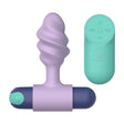 Analplug Twister mit herausnehmbarem Bullet Blau und Türkis 8,6 x 2,4 cm