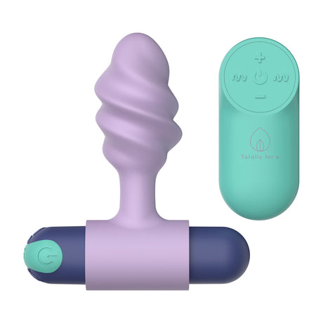 Analplug Twister mit herausnehmbarem Bullet Blau und Türkis 8,6 x 2,4 cm