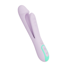 Rabbit-Vibrator Younique zwei Motoren Violett und Türkis 18,5 x 3,3 cm