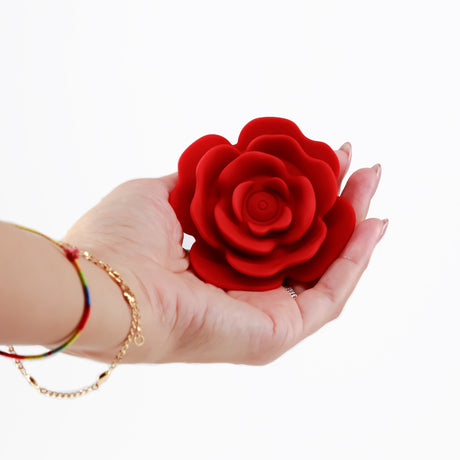 Analplug Rosaline rotierend mit Fernbedienung Rot