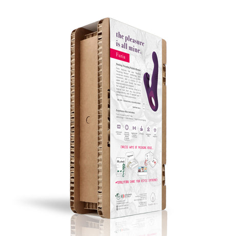 Rabbit-Vibrator Furia mit Stoßfunktion und Rotation Violett 22,7 x 3,9 cm – Ansicht 4