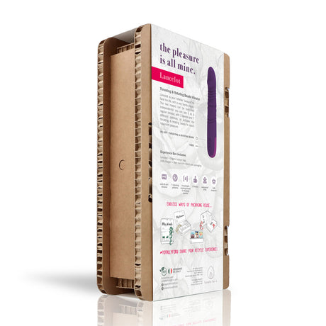 Vibrator Lancelot mit Stoßfunktion und rotierenden Perlen Violett 22 x 3,7 cm – Ansicht 4