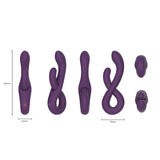 Rabbit-Vibrator Infinity Doppelvibrator Violett 22,2 x 4,6 cm – Ansicht 6