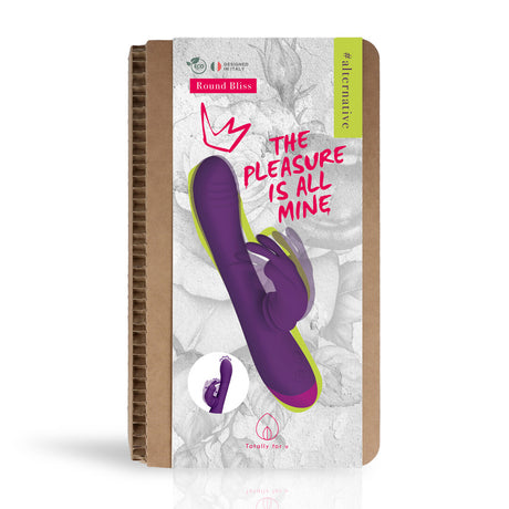 Rabbit-Vibrator Round Bliss mit Rotation Violett 22,5 x 3,5 cm – Ansicht 3