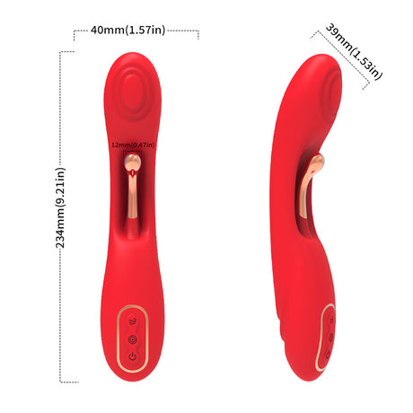 G-Punkt-Vibrator The Jack mit zwei Motoren Rot 23 x 4 cm – Ansicht 6