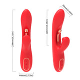 Rabbit-Vibrator The Ace mit drei Motoren Rot 23 x 4 cm – Ansicht 6