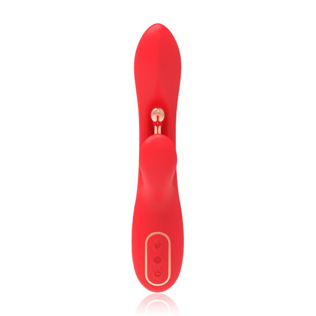 Rabbit-Vibrator The Ace mit drei Motoren Rot 23 x 4 cm – Ansicht 3