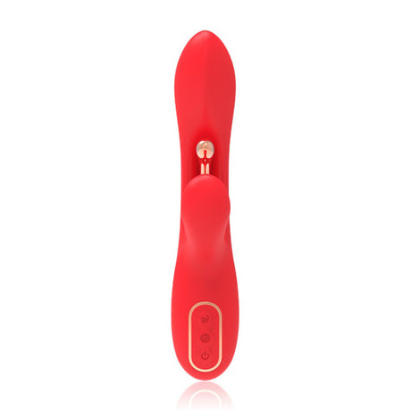 Rabbit-Vibrator The Ace mit drei Motoren Rot 23 x 4 cm – Ansicht 3