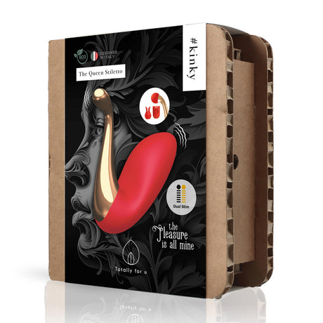 Auflegevibrator The Queen Stiletto mit drei Aufsätzen Rot 6 x 3 cm – Ansicht 2