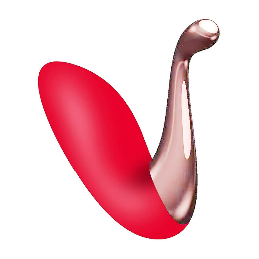 Auflegevibrator The Queen Stiletto mit drei Aufsätzen Rot 6 x 3 cm – Ansicht 4