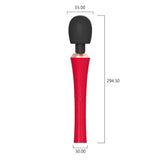 Massagestab The King mit biegsamem Kopf Schwarz und Rot 29,5 x 5,5 cm – Ansicht 5