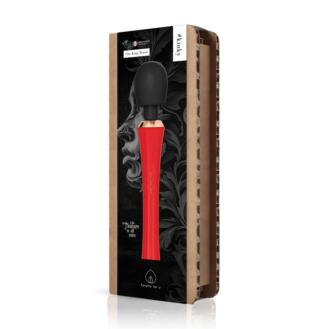 Massagestab The King mit biegsamem Kopf Schwarz und Rot 29,5 x 5,5 cm – Ansicht 2