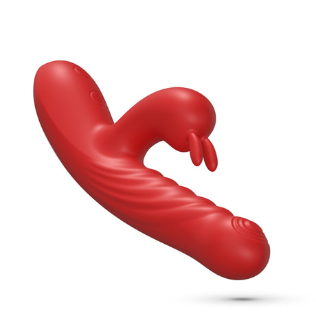 Rabbit-Vibrator Lapin mit Stoßfunktion Rot