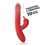 Rabbit-Vibrator Lapin mit Stoßfunktion Rot