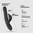 Rabbit-Vibrator Lapin mit Stoßfunktion Schwarz 12,5 x Ø 3,2 cm