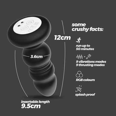 Analplug Australis mit LED und Fernbedienung Schwarz – Ansicht 10