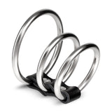 Penisring-Set Saruman 3-teilig aus Metall Schwarz Ø 3,8 cm