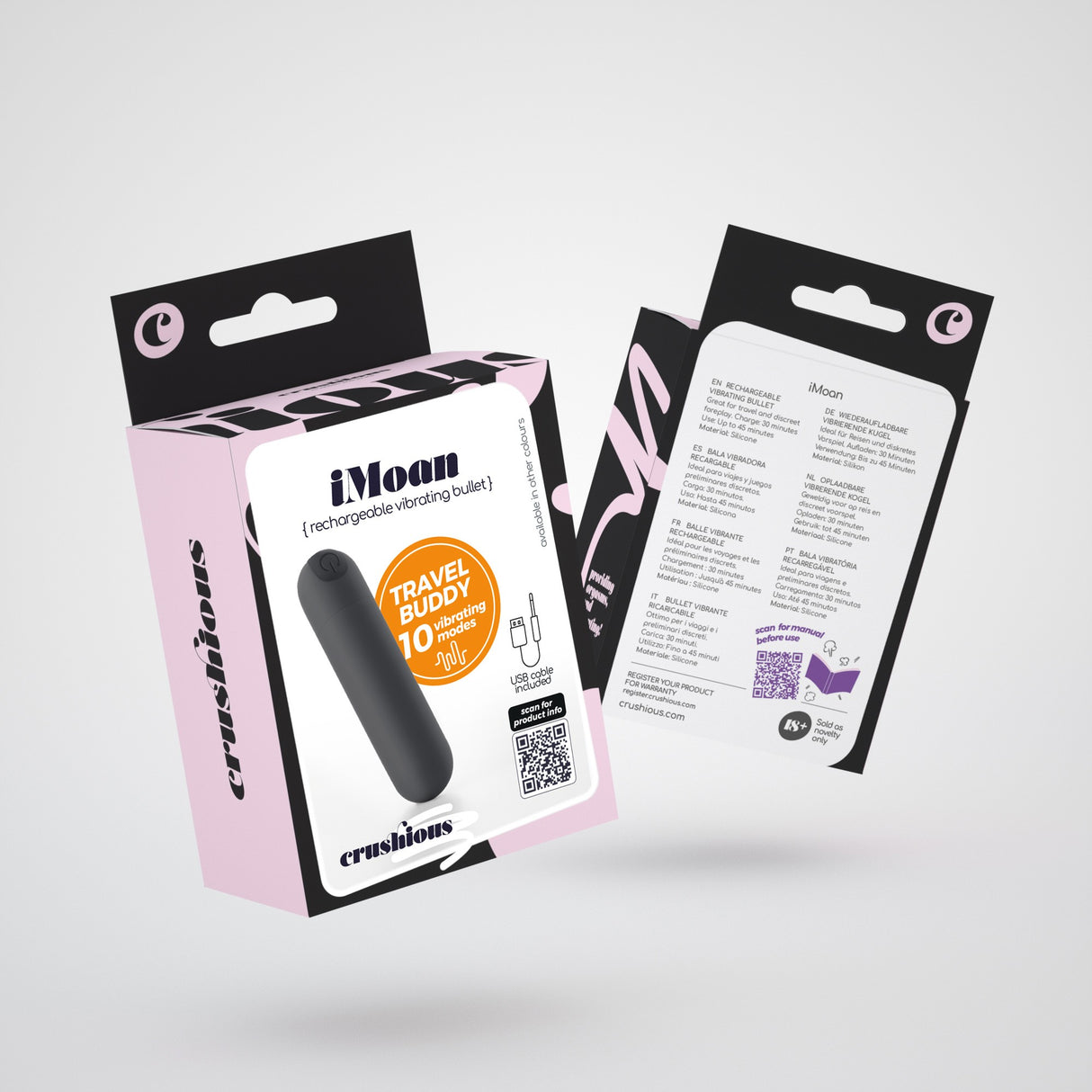 Vibro-Ei Imoan mit Akku Schwarz Ø 2 cm