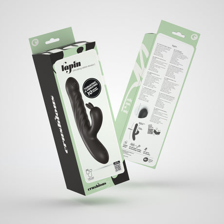 Rabbit-Vibrator Lapin mit Stoßfunktion Schwarz