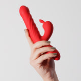 Rabbit-Vibrator Lapin mit Stoßfunktion Rot