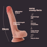 Dildo Inviktus 7 aus Flüssigsilikon Hautfarbe