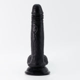 Dildo Inviktus 7 aus Flüssigsilikon Schwarz