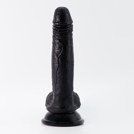 Dildo Inviktus 7 aus Flüssigsilikon Schwarz