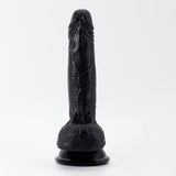 Dildo Inviktus 7 aus Flüssigsilikon Schwarz