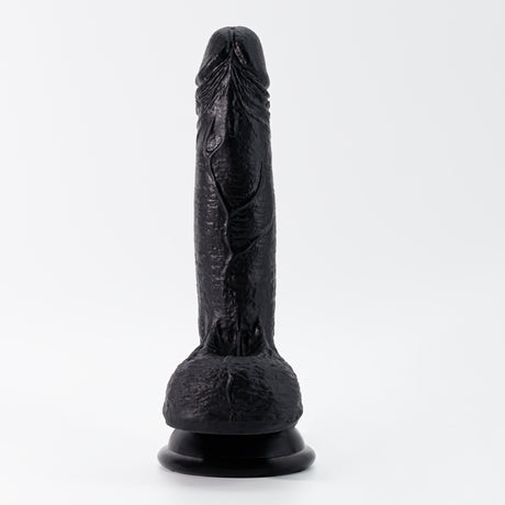 Dildo Inviktus 7 aus Flüssigsilikon Schwarz